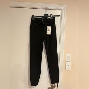 Zara vintage skinny black hi-rise ankle length black women jeans size 38 USA 6